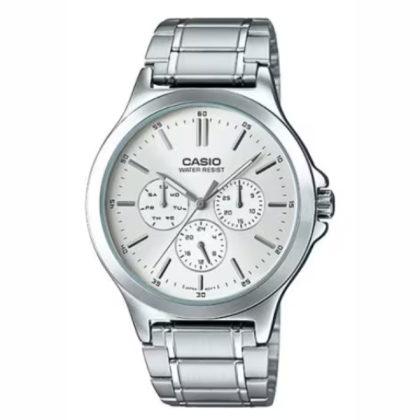Casio Enticer MTP-V300D-7A Silver Stainless Steel Strap Men Watch